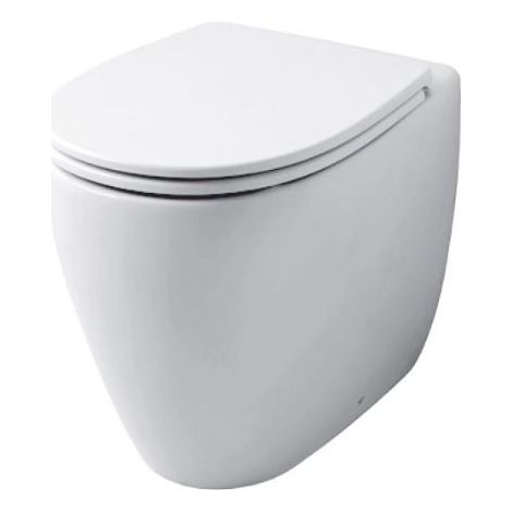 WC Atlas Filomuro Senza Brida 52,5x36 cm Bianco Lucido