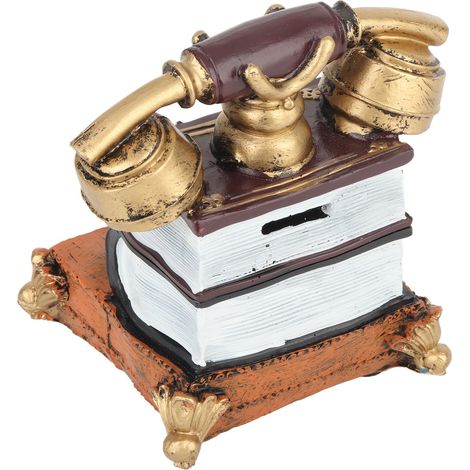Téléphone rétro décoratif en résine, modèle vintage pour décoration de table, bar ou tournage de film (1/5)