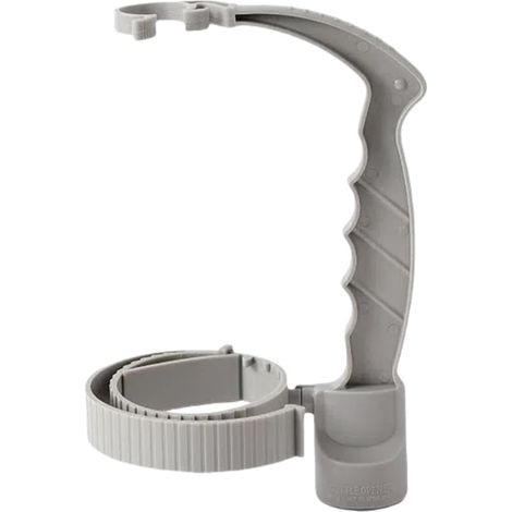 Poignée réglable avec revêtement antidérapant et décapsuleur pour un renversement contrôlé convient aux bouteilles PET de 13,5 à 20 cm incassable PP+TEP (gris) (1/5)