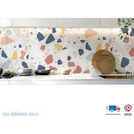 Crédence : Terrazzo stylisé - Couleur Ocre - Alu composite - 60 - 120 (1/3)