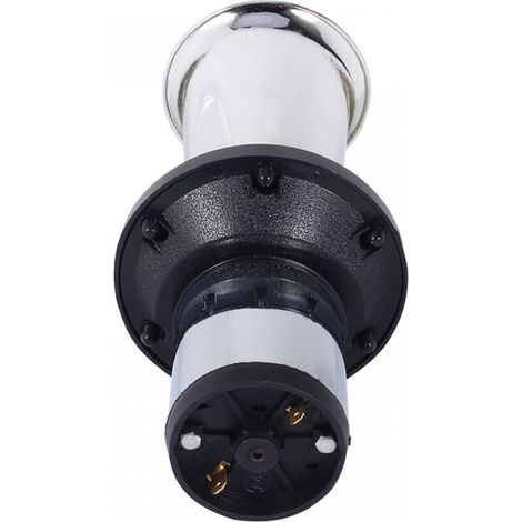 Klaxon vintage 12 V, 110 dB, 12 V 490 Hz, haut-parleur d'alarme puissant, style rétro classique (argent) (1/5)