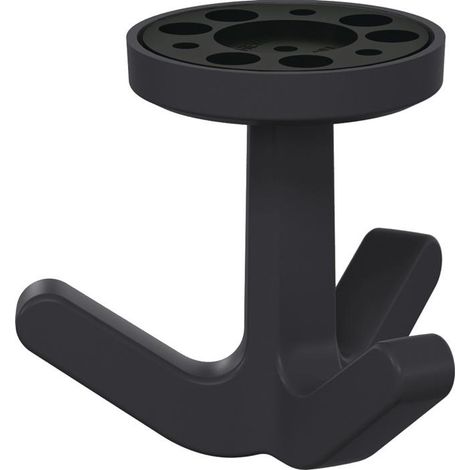 Hewi Kinder Kleiderhaken dreifach Drehhaken - Kleiderhaken für Kinder aus elasitschen Haken - Garderobenhaken, Kunststoff anthrazit matt matt (1/4)