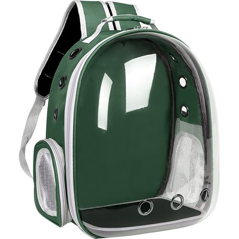 Sac À Dos Pour Animaux De Compagnie - Capsule Spatiale Transparente - Ventilée Et Légère - Pour Chiots Et Petits Animaux - 42 x 35 x 28 cm - 1 Pièce (1/2)