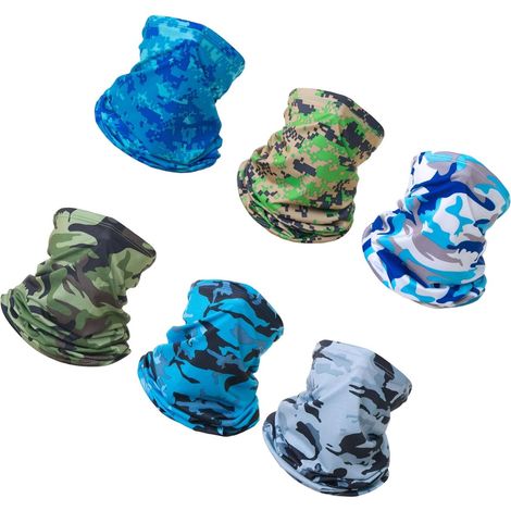 Lot de 6 masques de sport rafraîchissants avec tissu anti-humidité couvrant complètement le soleil pour le ski, le cyclisme, les activités de plein air (1/5)