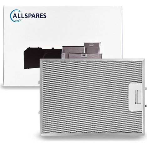 Filtro metálico AllSpares para campanas extractoras compatible con Novy 606-8030 (315x230mm)