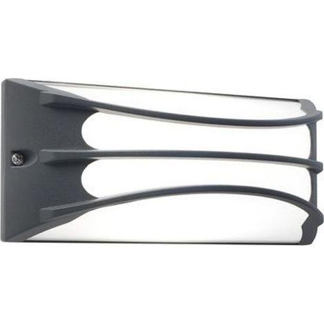 Applique Da Esterno Contemp. Bra Alluminio E Termoplastica Grigio Led 10W 4000K (1/5)