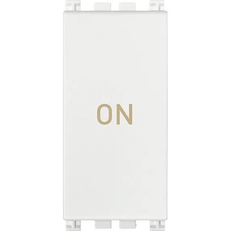 Pulsante 1P NO+NC 10A simbolo ON bianco Vimar Arkè 19056.34.B 1P 10A BIANCO
