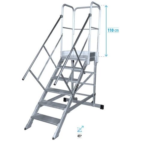 Escalera KTL MAX plataforma móbil 45 grados