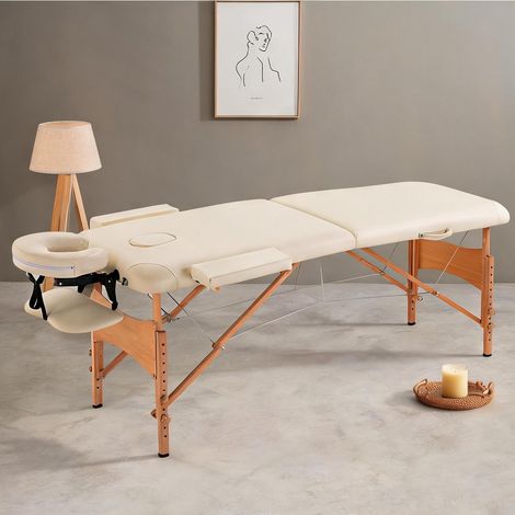 Table de massage pliante en bois avec réglage de hauteur (1/5)