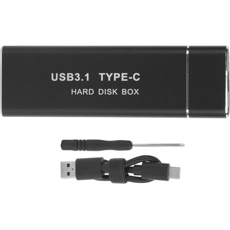 Boîtier externe SSD M.2 NGFF vers USB 3.1 en alliage d'aluminium, Type-C, disque dur boîte