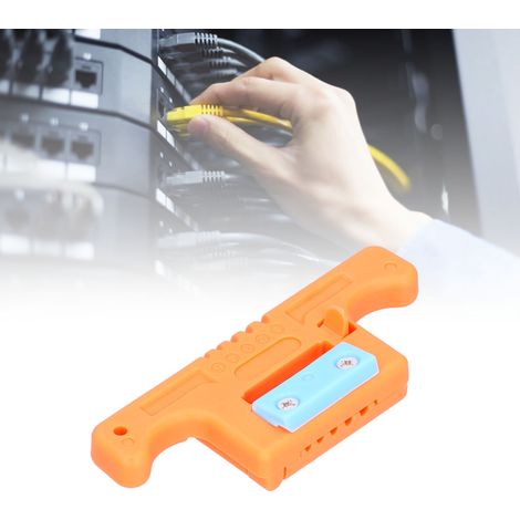 AUA-05 Glasfaser-Abisolierzange, Längsöffnungsklinge für Kabel, Glasfaser-Bündelabisolierzange, Öffnungsfenster 1,9 bis 3,0 mm, Orange (1/5)