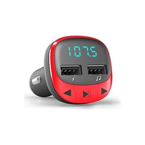44825 transmisor FM 87,5 - 108 MHz Encendedor de cigarrillos Rojo (1/5)