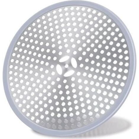 1 pcs, Drain de Douche, Filtre de Cheveux, Filtre pour bonde de Douche, Grille Douche Anti Cheveux, Couverture de Drain Filtre à Évier, AttrapeCheveux Douche Drain Acier Inoxydable Argent e (1/5)