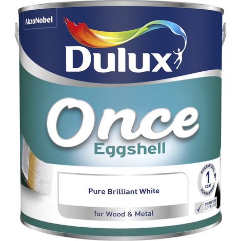 Dulux Retail Once Eggshell - Pure Brilliant White - 2.5L
