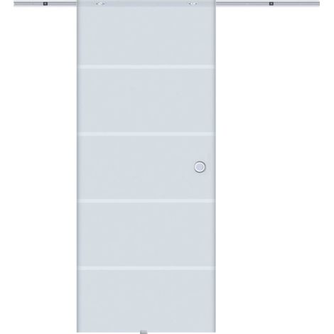 Puerta corredera de vidrio semiesmerilado 90 x 205 cm HOMVRA (1/5)