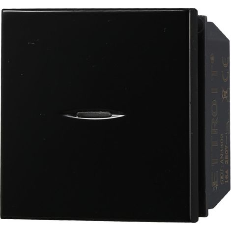 ETTROIT AN3202 Interruttore Assiale 2M 2P 16A Unipolare Colore Nero Compatibile Con Bticino Axolute