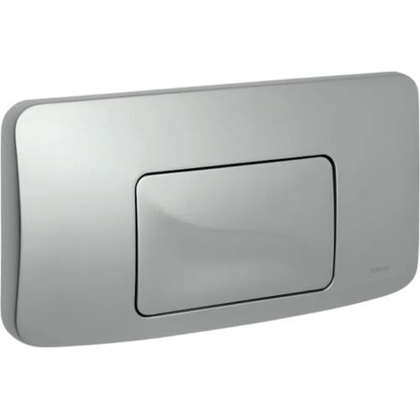 Plaque de commande murale GALA chromé mat pour WC encastré, simple volume (1/4)