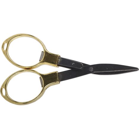 Ciseaux pliants portables en acier inoxydable, 8 fils, pour la découpe de papier, la couture et la broderie, petits ciseaux dorés (1/5)