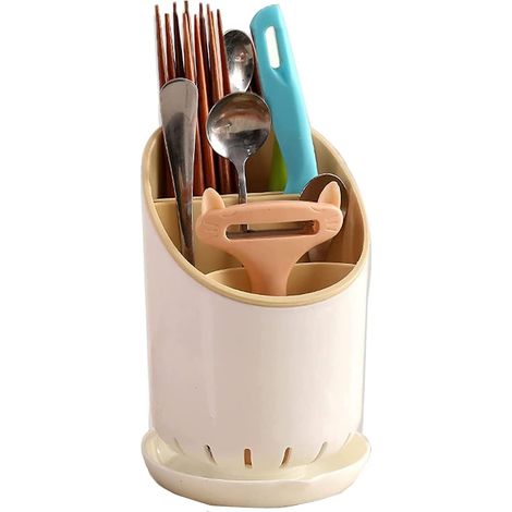 Range-couverts (beige + blanc)