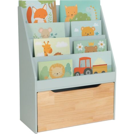 Librería infantil con caja para guardar juguetes