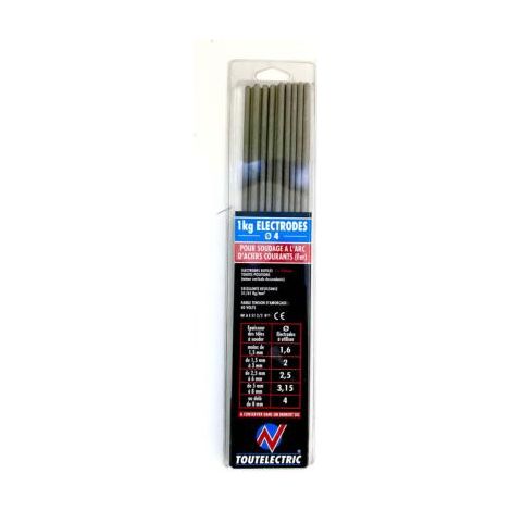 1kg  Électrodes rutiles diamètre 4mm (1/2)