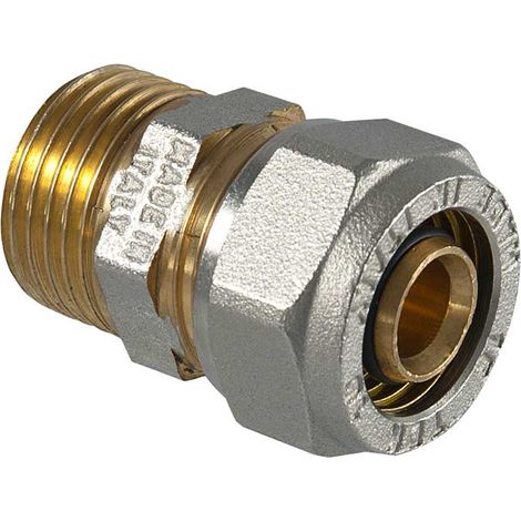 RACCORDO DIRITTO MASCHIO A COMPRESSIONE PER TUBO MULTISTRATO TDM 3/4"" x Ø16 (2,0) mm