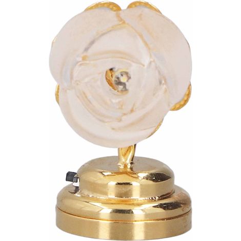 Lampe Murale Miniature LED Rose pour Maison de Poupée 1:12, Décoration Lumineuse et Accessoire Créatif (1/5)