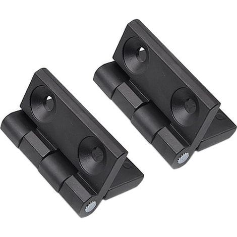Bisagra plana plegable con orificio, bisagra de aleación de zinc, bisagra de puerta resistente, apta para puertas fijas, puertas de entrada, puertas de dormitorio, puertas de jardín, 2 piezas de 5050 (1/5)