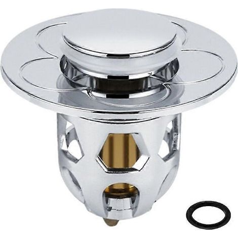 Bouchon d'évier universel en acier inoxydable, pour lavabo et baignoire, couleur argent. (1/5)
