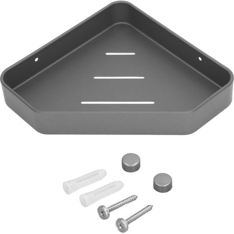 Étagère d'angle de douche en aluminium spatial antirouille, étagère flottante d'angle pour salle de bain, cuisine, salon, balcon (1/5)