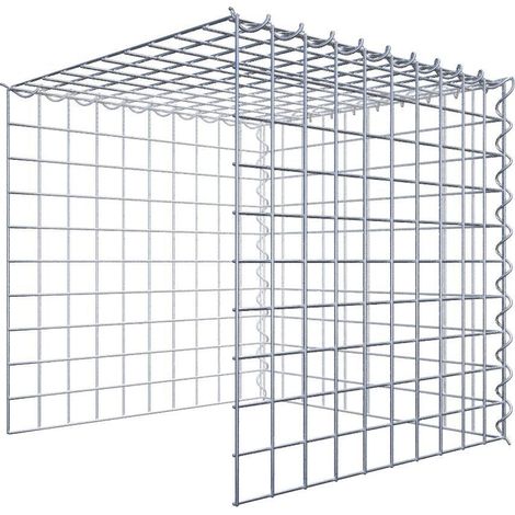 Gabiondeco - Gabion - Element de prolongation en hauteur et en longueur 50 cm x 50 cm x 50 cm (L x H x P). maille 5 x 5 cm. Spirale. Attention  il manque deux grille... (1/5)