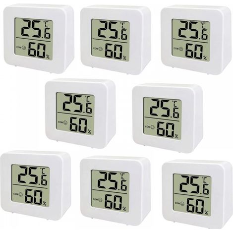 Mini thermomètre LCD , Thermomètre numérique intérieur Hygromètre d'intérieur, compteur de température et d'humidité - 454515MM - 8pcs (1/4)
