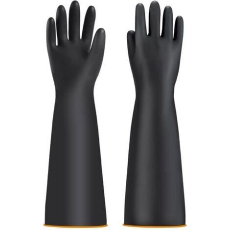 Chemikalienschutzhandschuhe für Herren - Industriehandschuhe - Wasserdichte lange Handschuhe - Beckenhandschuhe - Säure- und laugenbeständige Arbeitshandschuhe (55,9 cm) (1/5)