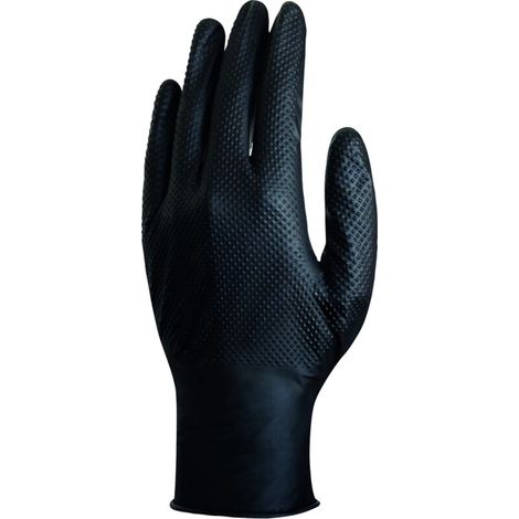 BOITE 50 GANTS V1600 NITRILE NOIR - DELTA PLUS - V1600B50 T8,5