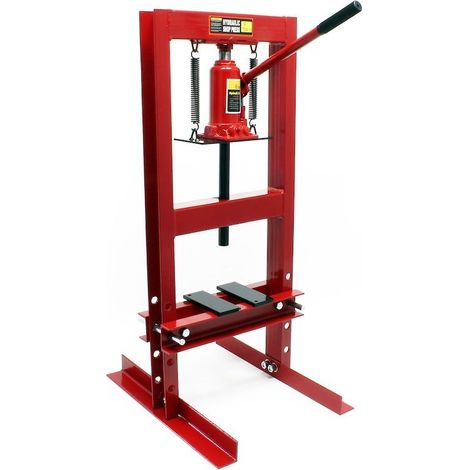 Presse d'atelier hydraulique de 6 tonnes Rouge (1/5)