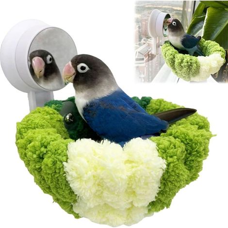 Nid Pour Oiseaux - Hamac À Ventouse Pour Perroquets - Fixation Sur Vitre Ou Surface Lisse - Portable Et Doux - 1 Pièce (1/5)