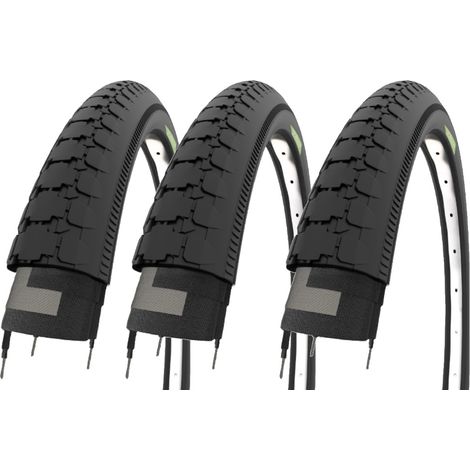 3 COPERTONI 26 X 2 X 1 3/4 (54-571) PNEUMATICI NERI PER CARRETTO FURGONCINO MOTO BICICLETTA (1/2)