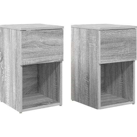 Maison Exclusive - Armadietto per letto 2 pcs Grigio Sonoma 29 x 31,5 x 49 cm
