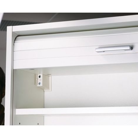 Beaux Meubles Pas Chers – Meuble de cuisine haut blanc 1 rideau coulissant – 4 niches réglables – Dimensions L 40 x H 123.6 x P 35 cm – Éco-conçu, fabriqué en France