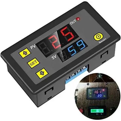 Minuterie relais DC 12V 20A numérique Programmable, Module de commutation de retardement de Cycle de temps