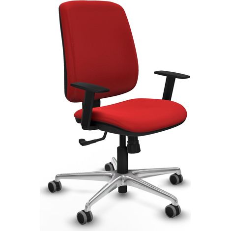 Sedia da ufficio piqueras y crespo Alares pelle sintetica rossa (1/2)