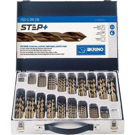 Punte HSS Rettificate a Step Singolo, Diametro 11,6 mm, Lunghezza 10 cm, Modello 01402, Krino