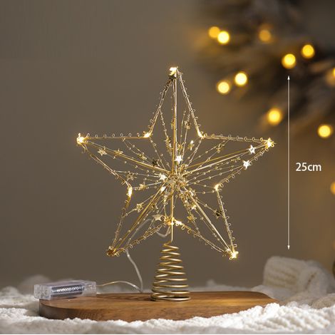 Guirlande lumineuse LED en forme de sapin de Noël, en métal, 25 cm, pour fêtes, mariages, fenêtres, arbres et décorations saisonnières.-AquaForge (1/5)