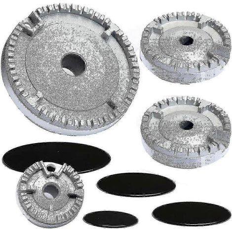 Ensemble de couvercle universel pour brûleur de cuisinière à gaz, pièces de rechange pour plaques de cuisson, fours et cuisinières. (1/5)