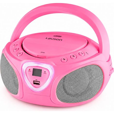 LAUSON CP753 ROSA / REPRODUCTOR RADIO CD CON ALTAVOCES INCORPORADOS