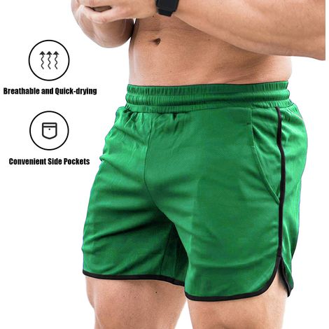 Short de Fitness pour hommes, séchage rapide, salle de Sport, plage, été, détente, Sport, entraînement, course à pied, pantalon court avec poches (1/5)