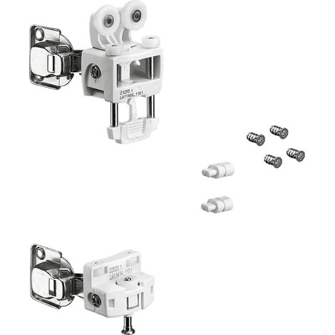 Hettich WingLne L,                      Laufteilset mit unteRr Führung ohne SchLeßautomatik,                      12kg,                      weiß,                      L