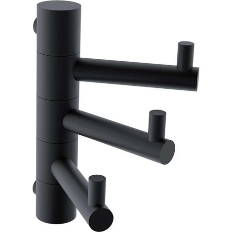 Nimco Bormo - Dreifachhaken, drehbar, mattschwarz BRC 11099-3-90