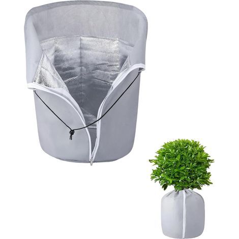 2 pièces Sac Antigel pour Plantes en Pot, Housse Thermique pour Plantes en Pot, 40 x 50 cm, Housse Hivernage Plante Exterieur avec Fermeture Éclair et Doublure Isolante pour Pots Extérieurs (1/5)
