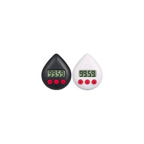 Timer digitale per doccia in due pezzi, impermeabile, orologio digitale da bagno con schermo LCD a forma di goccia, adatto per scuola, studio, cucina, preparazione dei cibi e doccia. - Crezuo